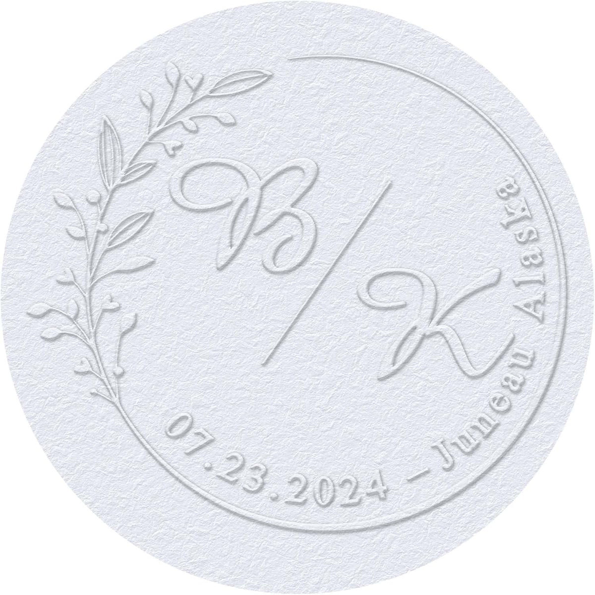 Personalized Wedding Embosser Stamp， Custom Book Business Card Paper Document Notebook, Self Inking Stamp，Book Lover Gifts，Christmas Gifts (Style07)