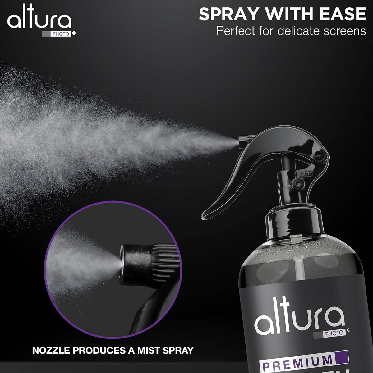 Screen Cleaner Spray & Wipe Kit (Streak & Scratch Free) Computer Screen Cleaner + 2 Microfiber Cleaning Cloths Cleaning Kit LCD LED OLED Touchscreen Flat Smart TV Monitor Laptop Electronics Car 16oz