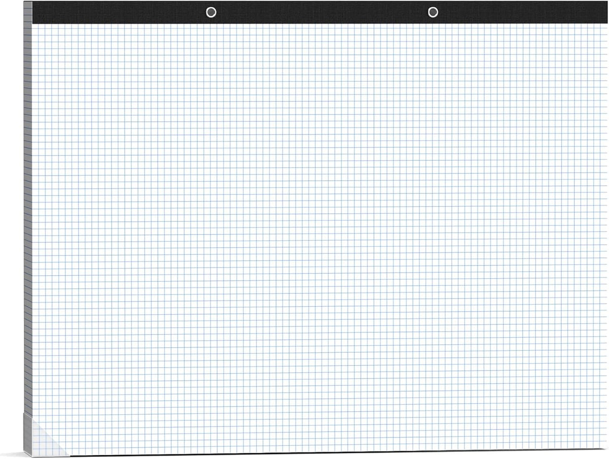 Large Graph Paper 22x17, 50 Sheets Large Engineering Graph Paper 22'' x 17'', 4x4, 100GSM Large Grid Paper Pad with Sturdy Back, Blueprint Sketching, Perforated Drafting Pad for Designer School Office