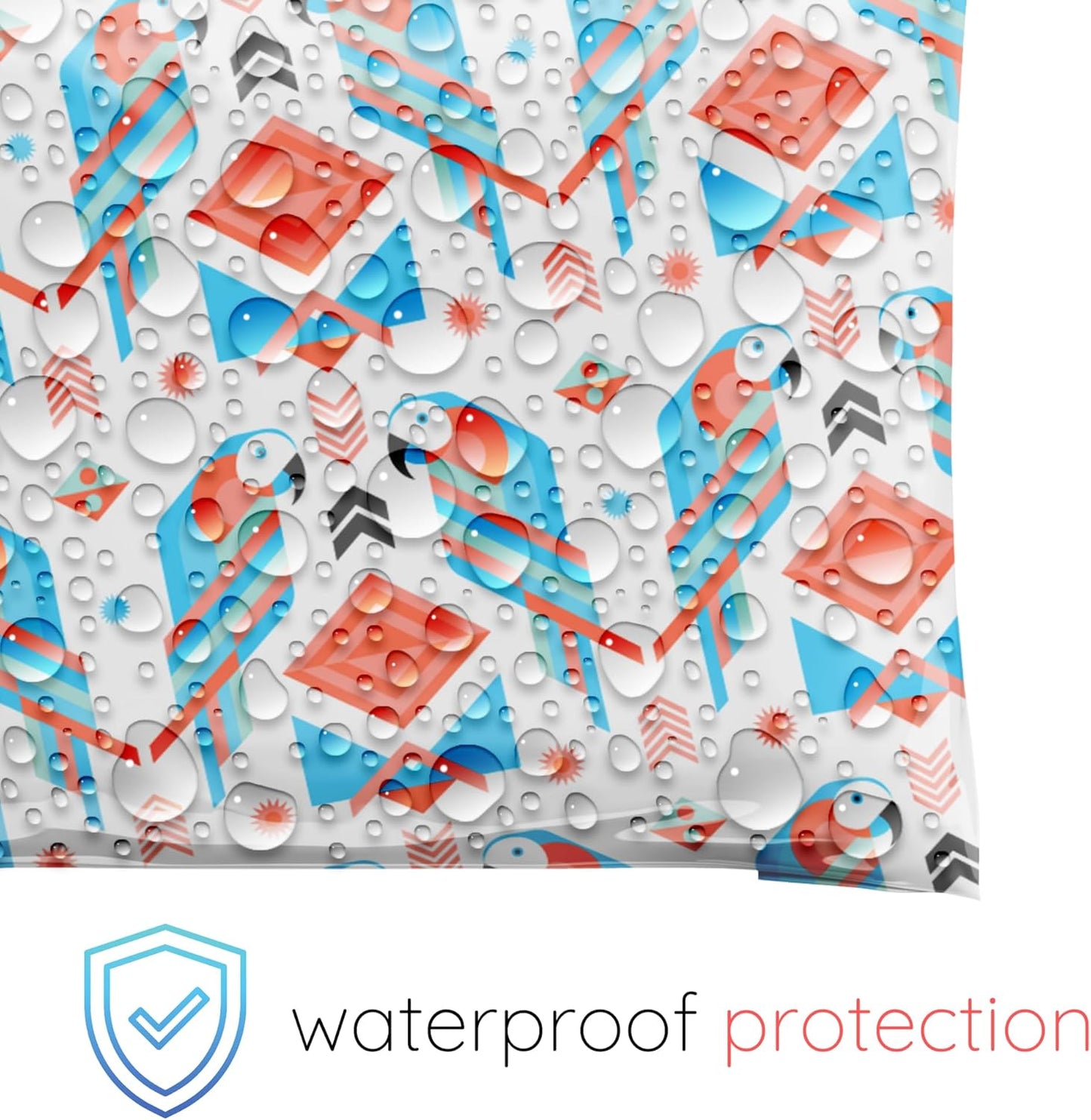 Poly Mailers 10x13 100 Pack | Self-Sealing Shipping Bags Envelopes for Small Business | Waterproof Durable Packaging | Parrot | Tropical Beach Bird Animal Pink Teal | à la mode Mailers