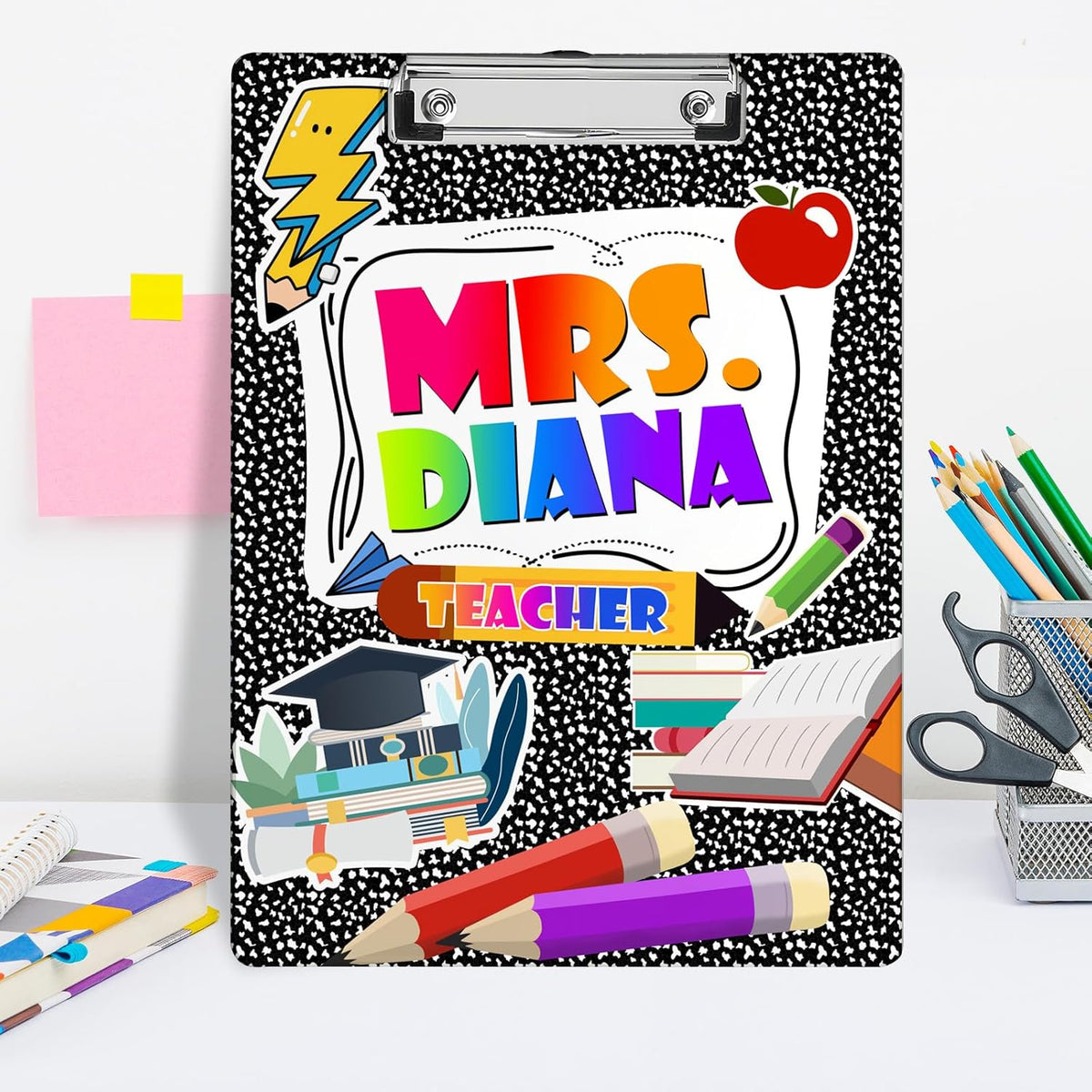 Custom Teacher Clipboard Personalzied Acrylic Clipboard with Name Custom Teacher Appreciation Clipboards Gifts for Women Men