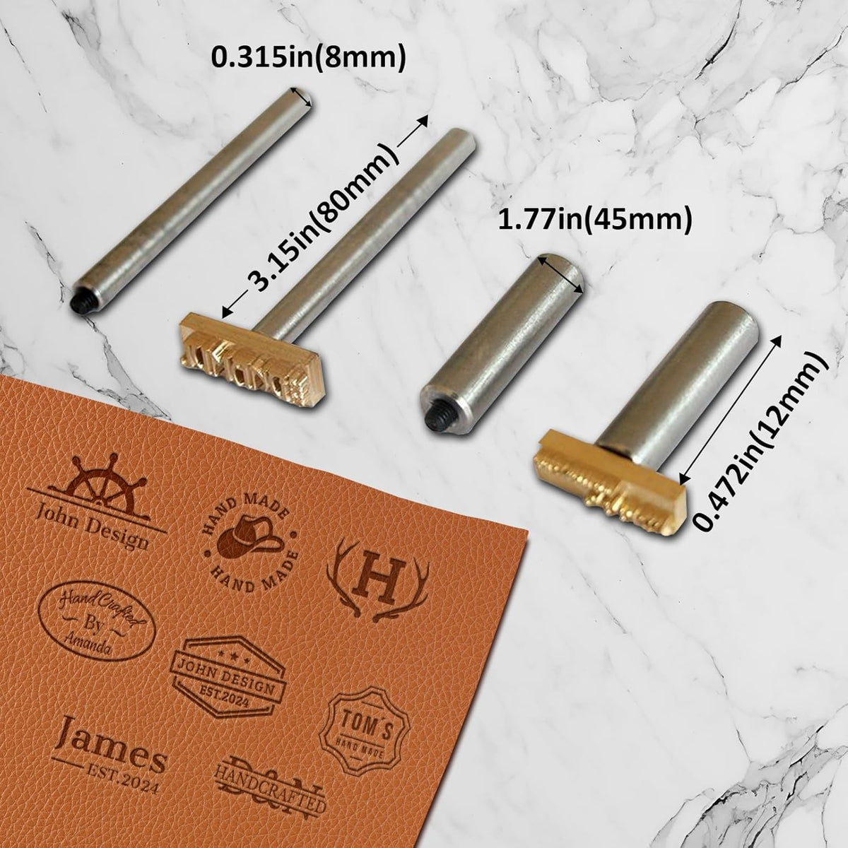 ORYG Custom Leather Stamp -Personalized Leather Craft Stamp, Customizable Brand Embossing - Ideal Gift for Craftsmen