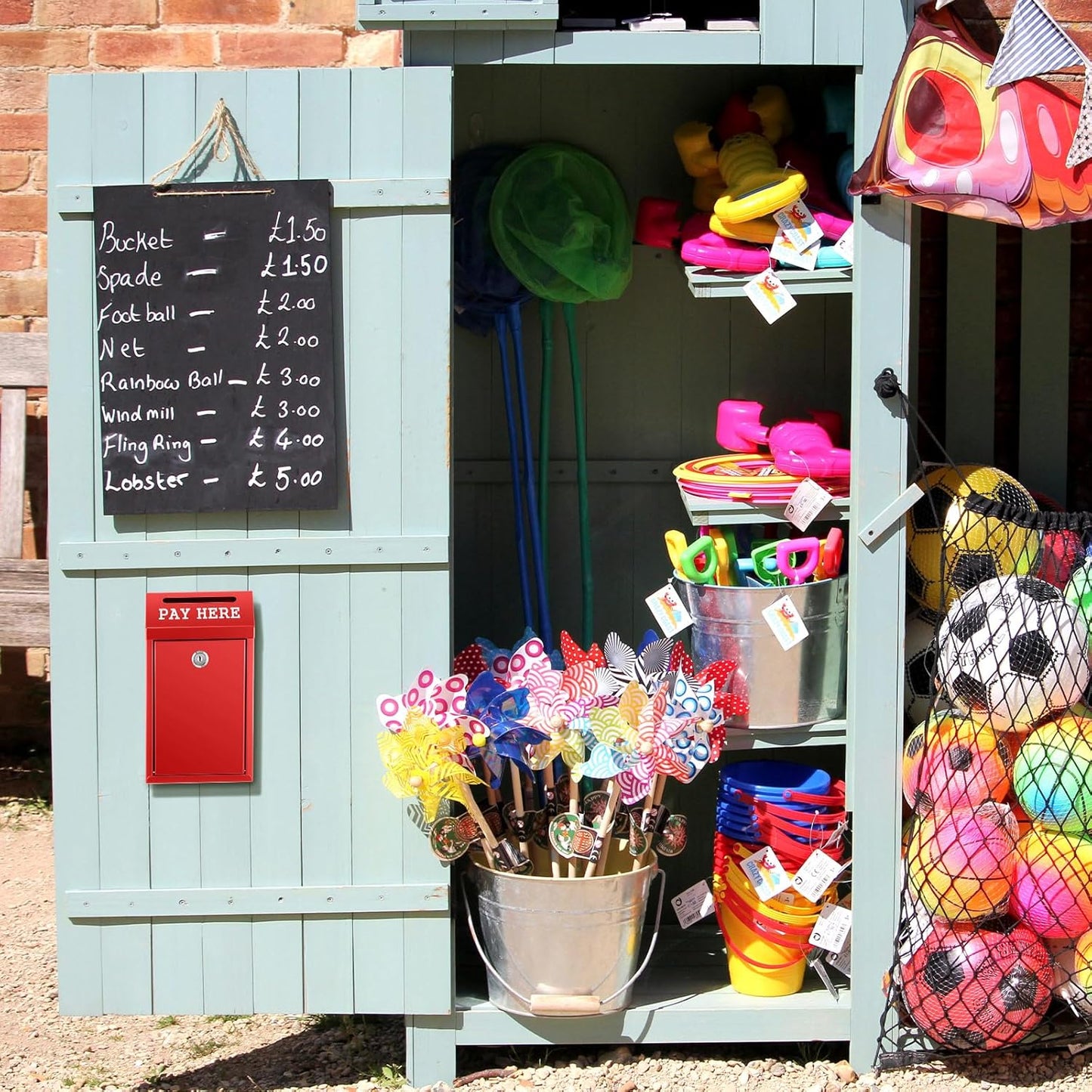 Safe Cash Box Money Collection Metal Donation Box with Lock Wall Mount Pre Drilled Mailbox Delivery Ballot for Home Office Outdoor Self Serve Stand(Red,10.2 x 5.7 x 2.8 Inch)