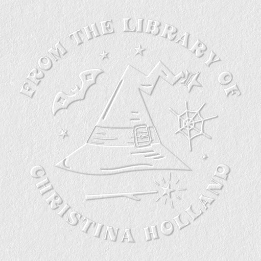 from The Library of Embossers & Stamps for Fantasy Book Readers | Custom Embosser | Custom Stamp | Ex Libris | Elevate Your Fantasy Collection of Stories and Novels (Design 20, Embosser)