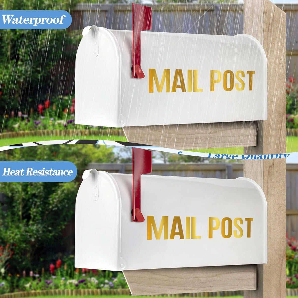 2142 PCS 42 Sheets Letter Stickers Mailbox Numbers and Letters Self Adhesive Vinyl Waterproof Alphabet Number Stickers for Mailbox Address,Craft,Water Bottles, Sign, Door, Home Decor (2 Inch,Gold)