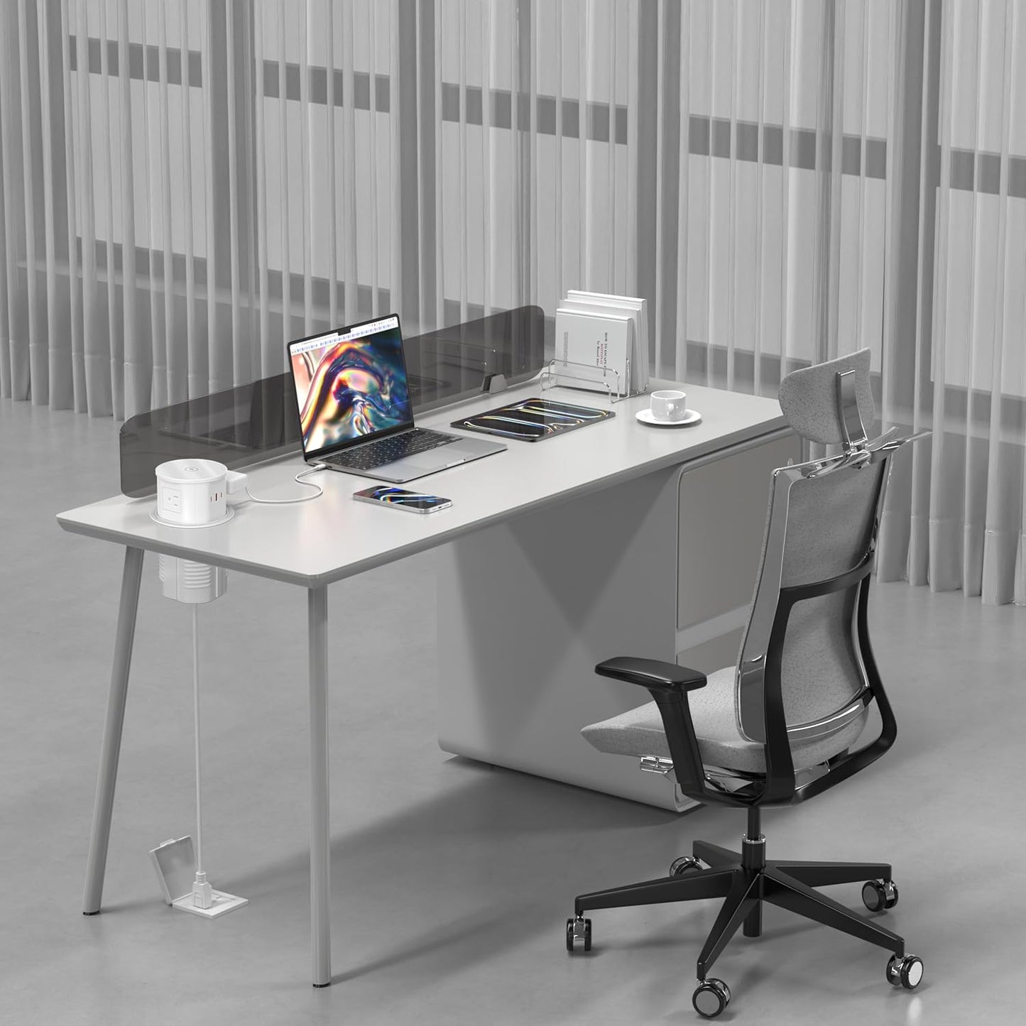 Pop up Outlet for Countertop with Wireless Charger,45W USB C Port, 4.7'' Diameter Round Pop Up Counter Outlet with AC Outlets,USB Ports,Hidden Outlet,Pop Out Outlet