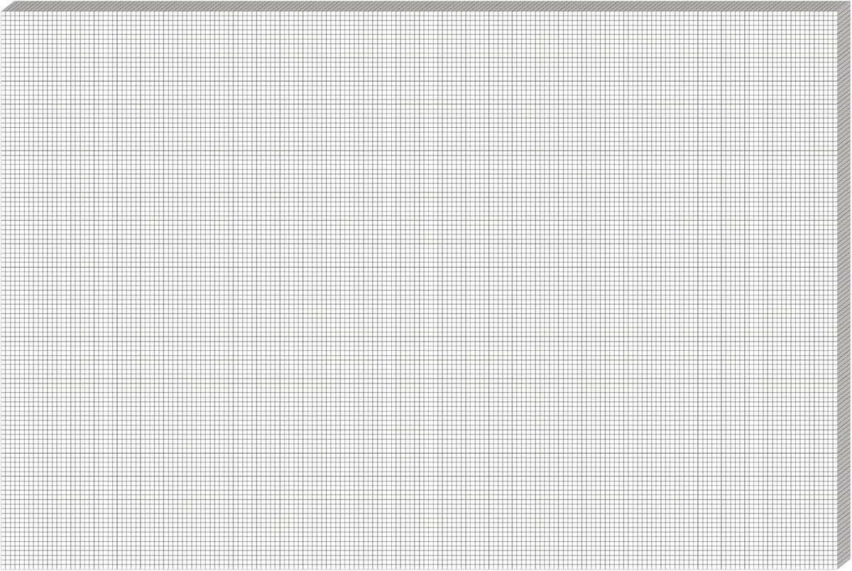 25 Sheet Graph Paper Pad 24" x 36" Large Graph 1" and 1/5" Ruled Grid Paper for Engineer Architect Designer Mathematician Draftsmen Sketch House Commercial Building Drafting (Bright White)