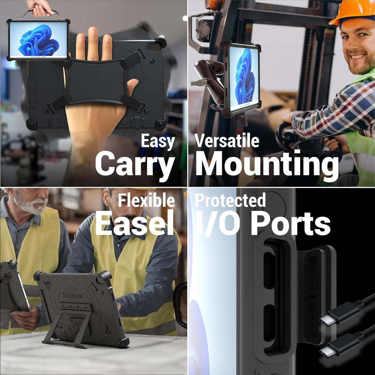 MobileDemand Flex 12B 2-in-1 Rugged Windows 11 PC – 16GB RAM, 256GB SSD, 12” Touchscreen, 2lb, MIL-STD-810H Certified, Ideal for Field & Industrial Work