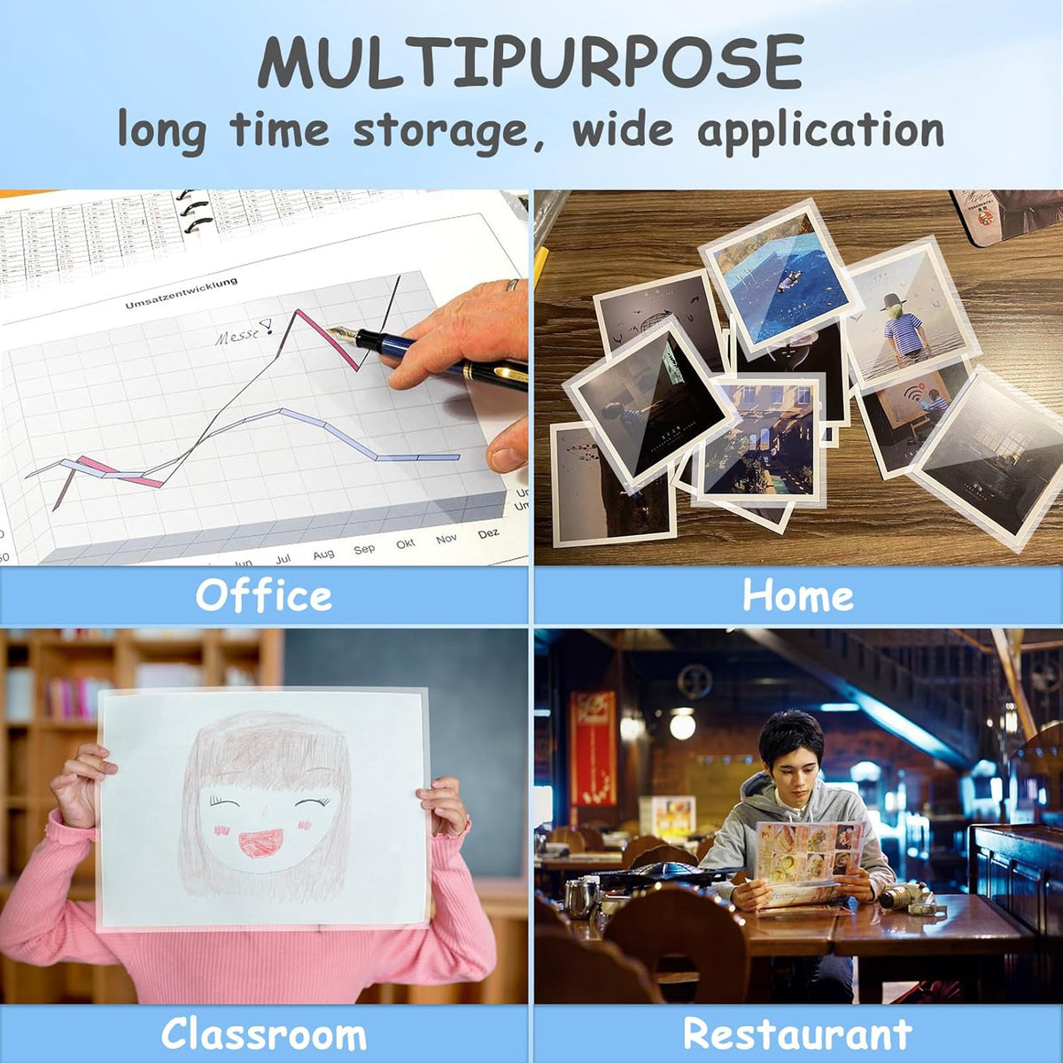 [3mil 100 Pack] InpourPack Laminating Pouches, 3 Mil Clear Thermal Laminating Pouches 9 x 11.5 Inch Laminating Sheets for Laminator, Holds 8.5 x 11 Inch Sheets