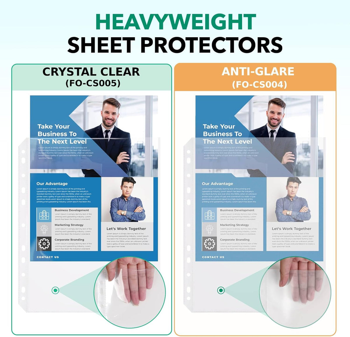 500 Pack, 8.5 x11 Clear Sheet Protectors, Page Protectors Heavy Duty for 3 Ring Binder, Top Loading Plastic Sleeves