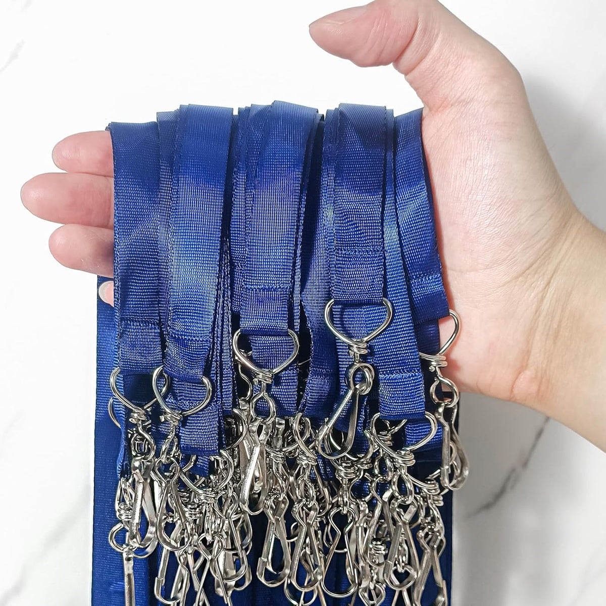 DE Breakaway Lanyards for Id Badges,Teacher Lanyard with with J-Hook Bulk Flat Lanyards for Name tag ID Badges Holder