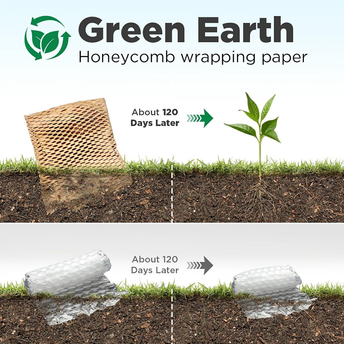 Honeycomb Packing Paper, 12"x300' Black | Perforated Honeycomb Packing Paper Recyclable Moving Supplies for Shipping & Moving | Plastic-Free Alternative to Bubble Cushion Wrap with 36 Fragile Stickers