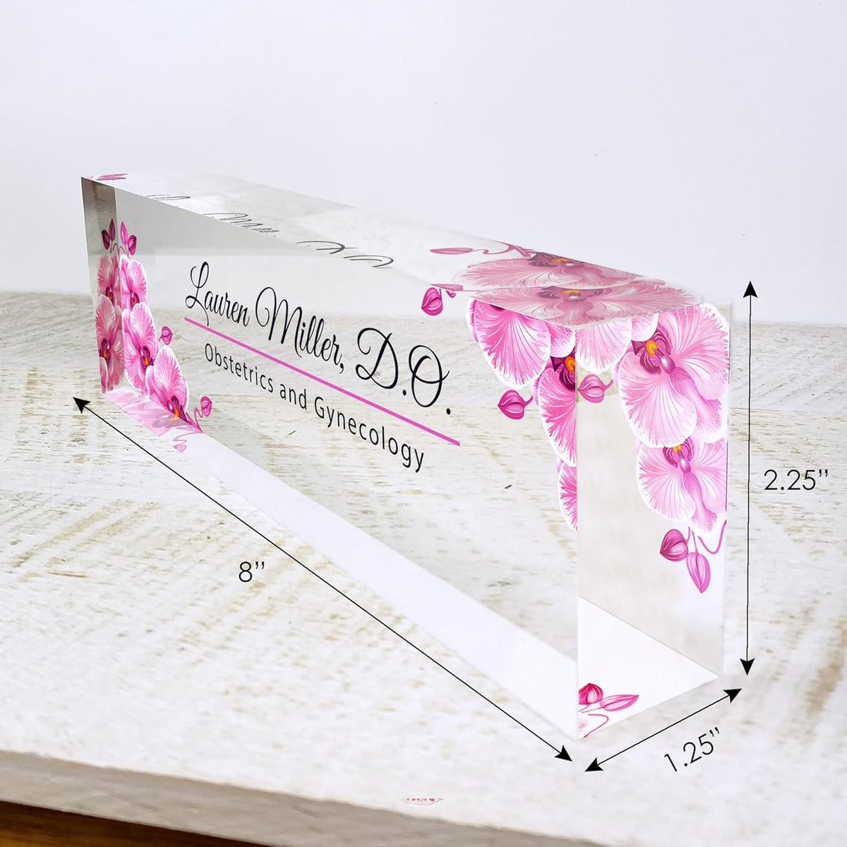Desk Name Plate for Women, Acrylic Desk Name Plaque, Chiropractor Gift, Personalized Name Plate for Desk, Executive Custom Desk Name Plate