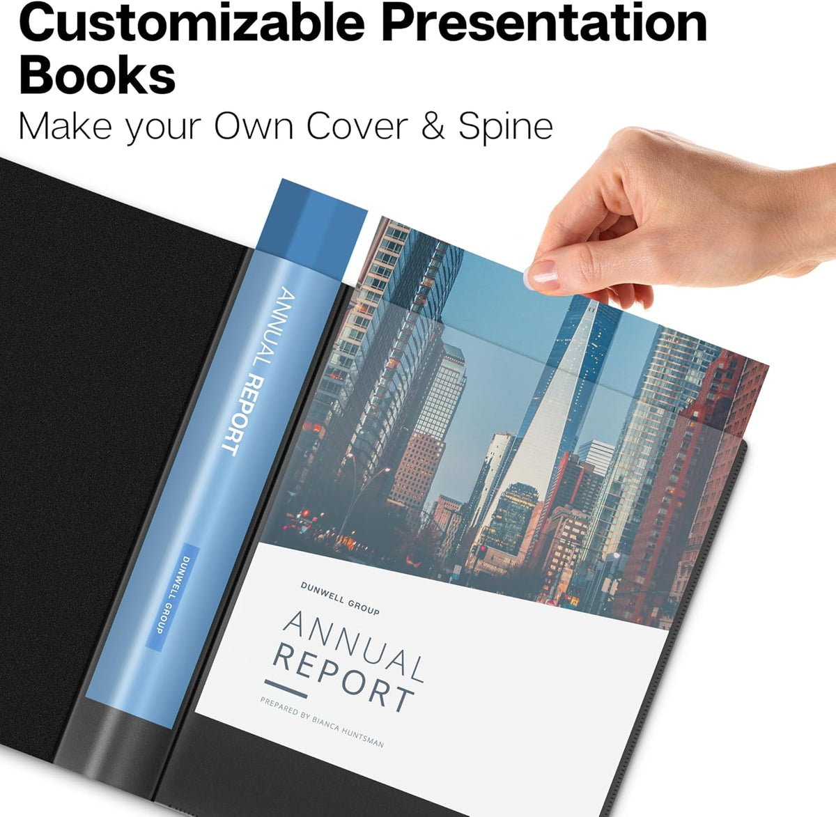 Dunwell Presentation Binder 12-Pocket, Displays 24 Pages, 8.5x11 Portfolio Binder with Plastic Sleeves, Storage and Organizer for Documents, Certificates, Projects, Photos (3 Pack, Black)