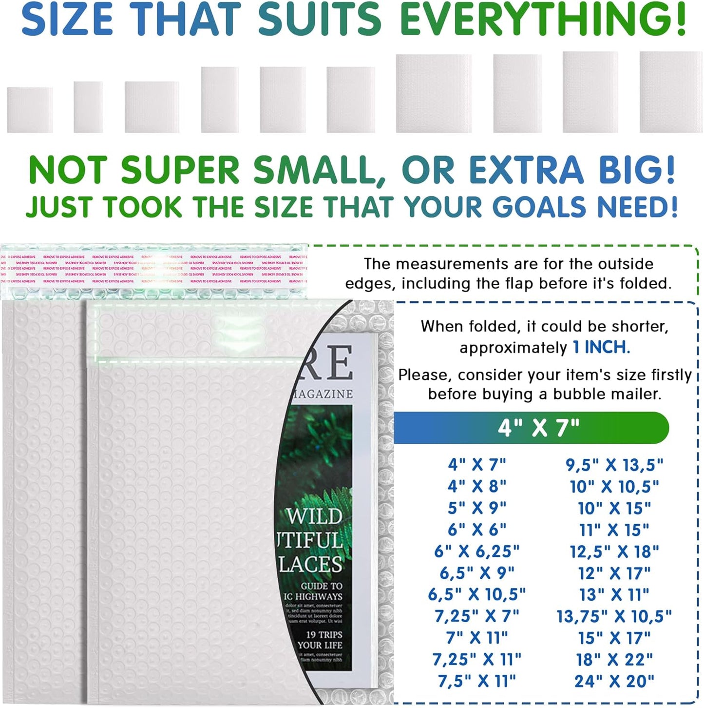 White Poly Bubble Mailers Self Seal, 4 x 7 Inch. Pack of 500 Bubble Packaging Envelopes for Shipping. Durable Padded Envelopes Waterproof. Self Seal Padded Mailers. Shipping Packages