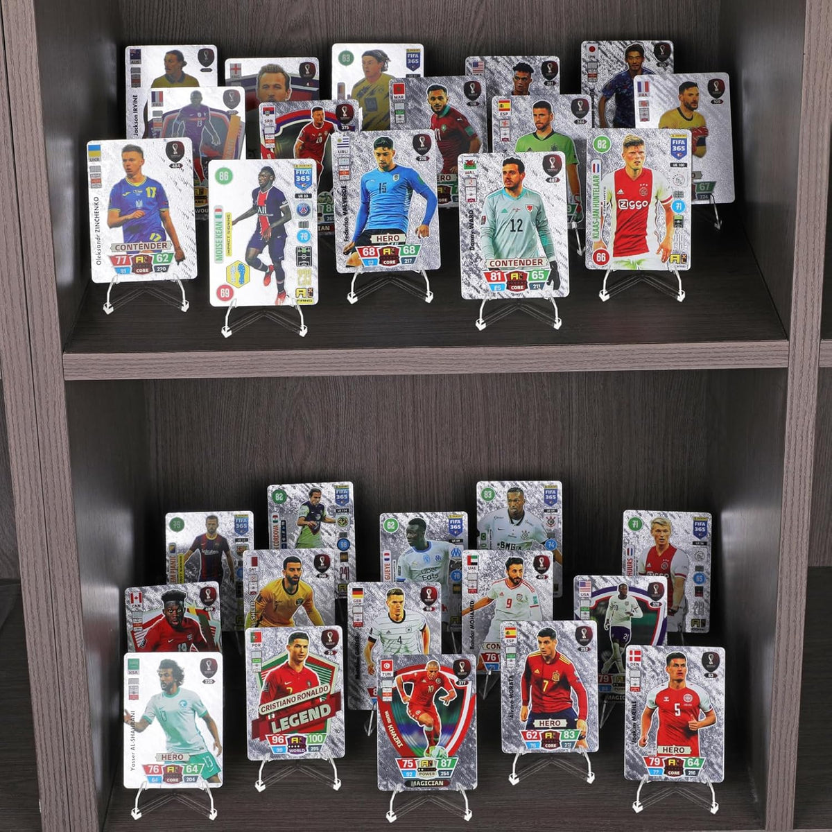 Card Display Stand, 30 Pack Clear Card Stands, Arcylic Card Display, Mini Card Stands for Sports Cards, Sports Card Holder, Graded Card Display (2.7 Inch)