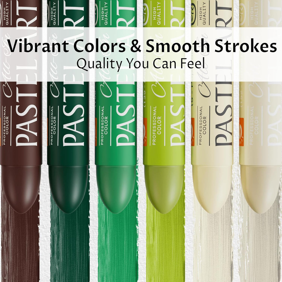 6 Pack Jumbo Oil Pastels Set (14 x 84 mm), Soft Oil Pastels with Vibrant Colors, Great Blending and Layering, Pastel Crayons for Professional Artists and Hobbyists, Lemon