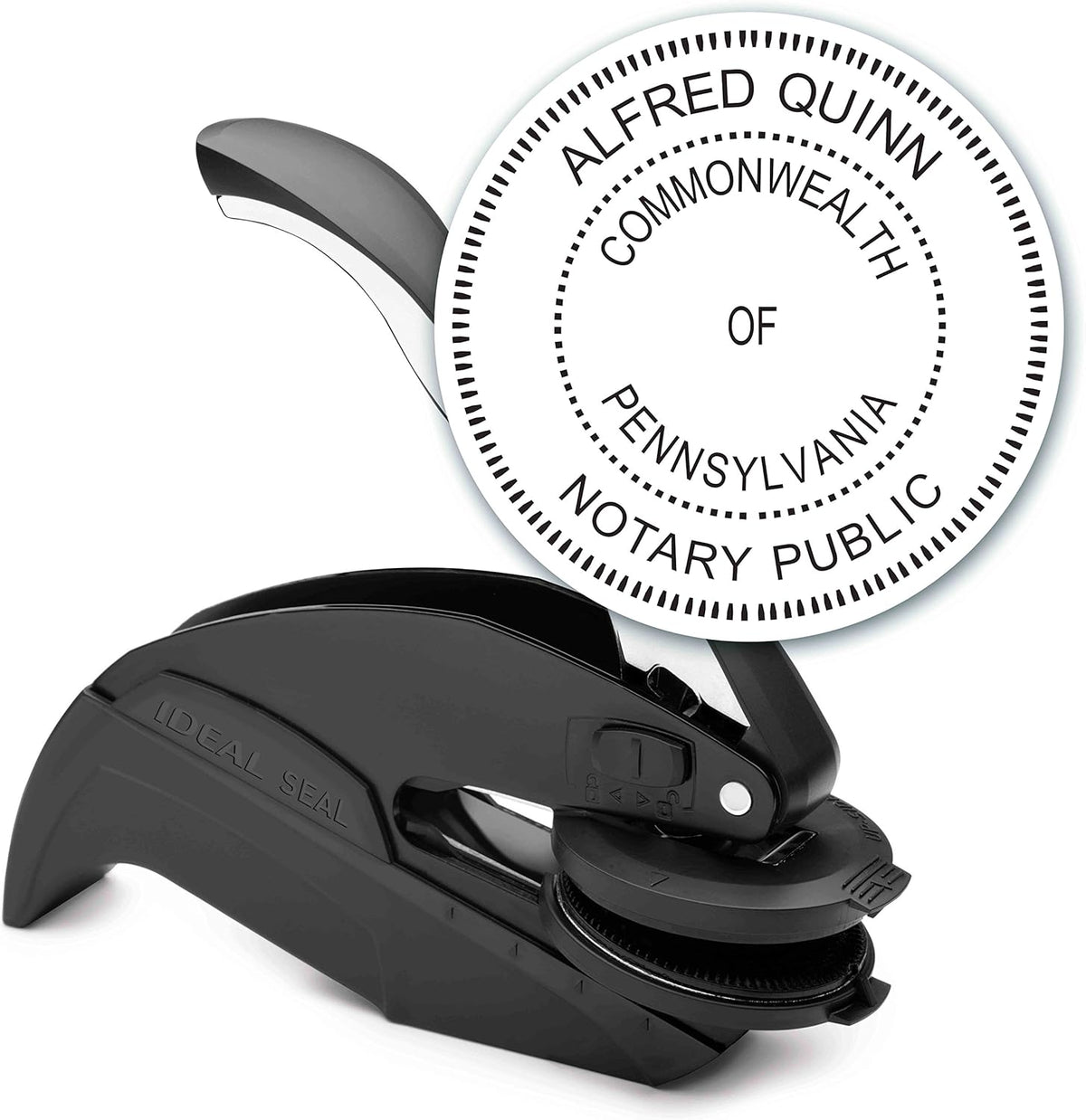 MaxMark Notary Seal Round Embosser for Pennsylvania State - Includes Gold Burst Seal Labels (50 Count)