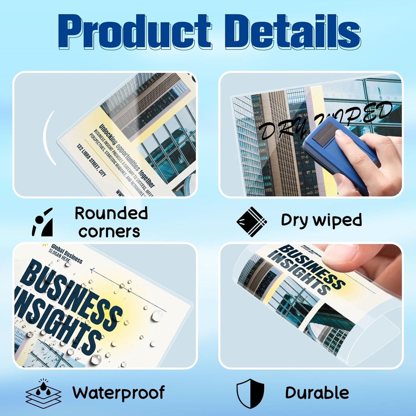 100 Pieces Laminating Pouch with 50PCS Clips Government-Size Card Laminating Pouches Luggage Tags Thermal Laminate Pouch Tags Kit Clear Laminating Pouch for Work Permits Pass Cards Student ID Cards