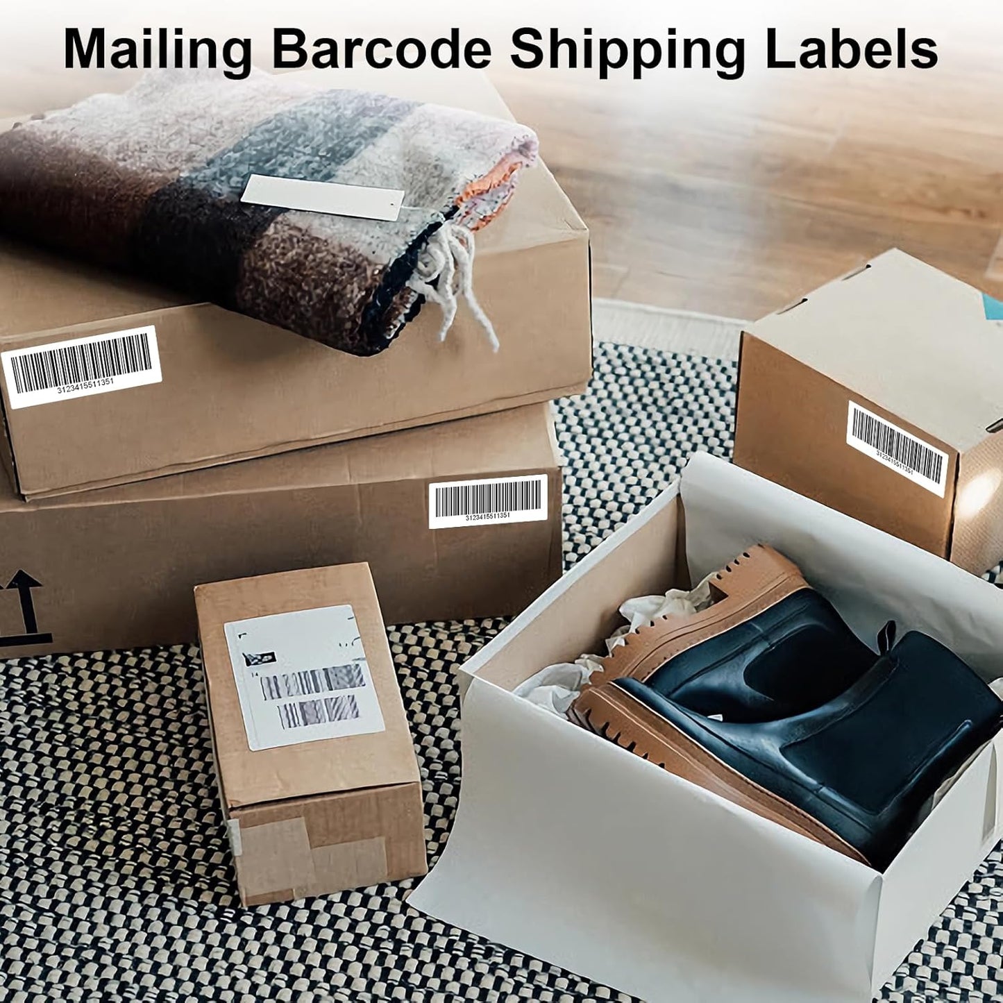 100 Sheets 3000 Labels Address Labels Sticker for Laser & Inkjet Printer, 1" x 2-5/8" White Blank Printable Shipping Address Labels, Strong Adhesive for FBA Label, Easy to Peel
