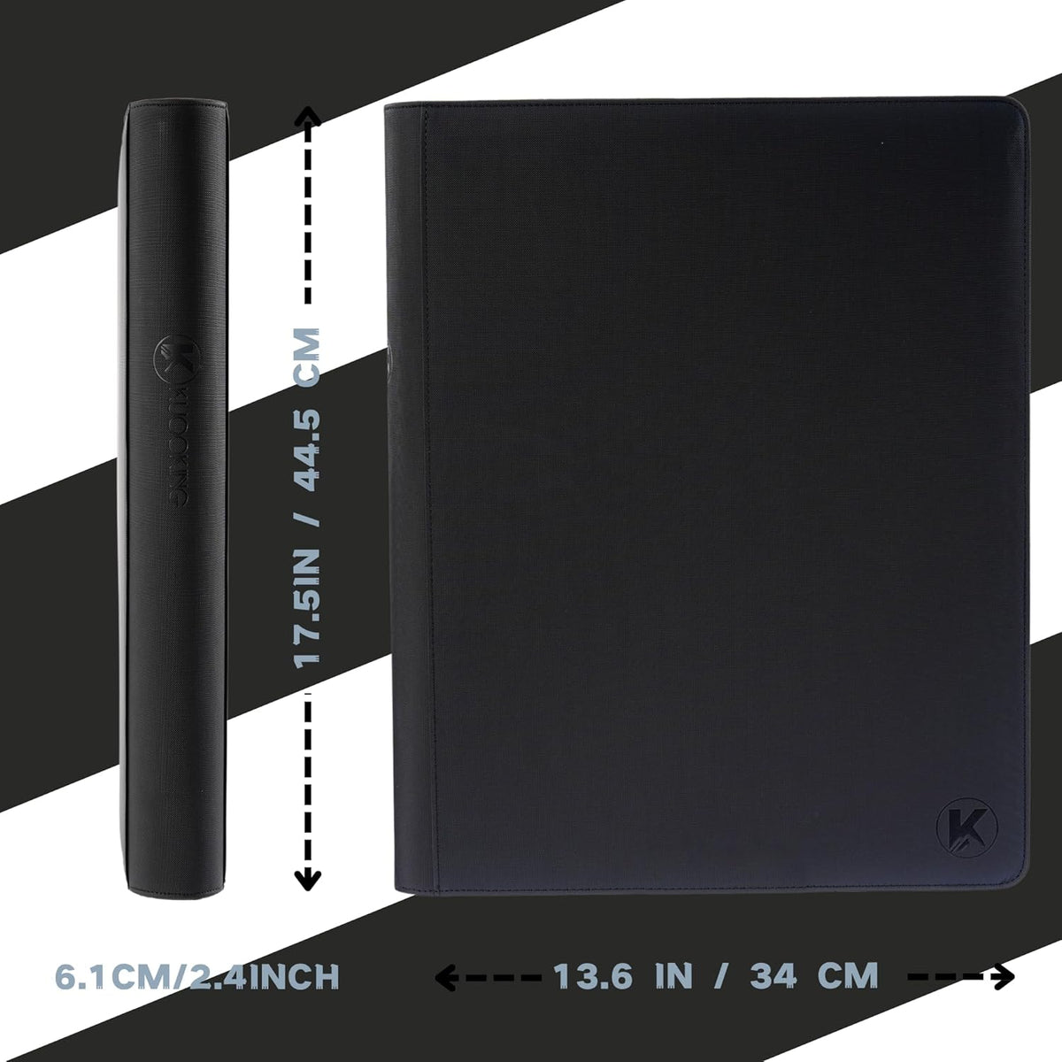 1408+ Pockets Trading Card Binder, 16-Pocket Card Ablum Compatible with MTG,Sports Cards & Other Standard Size Trading Card (Black)