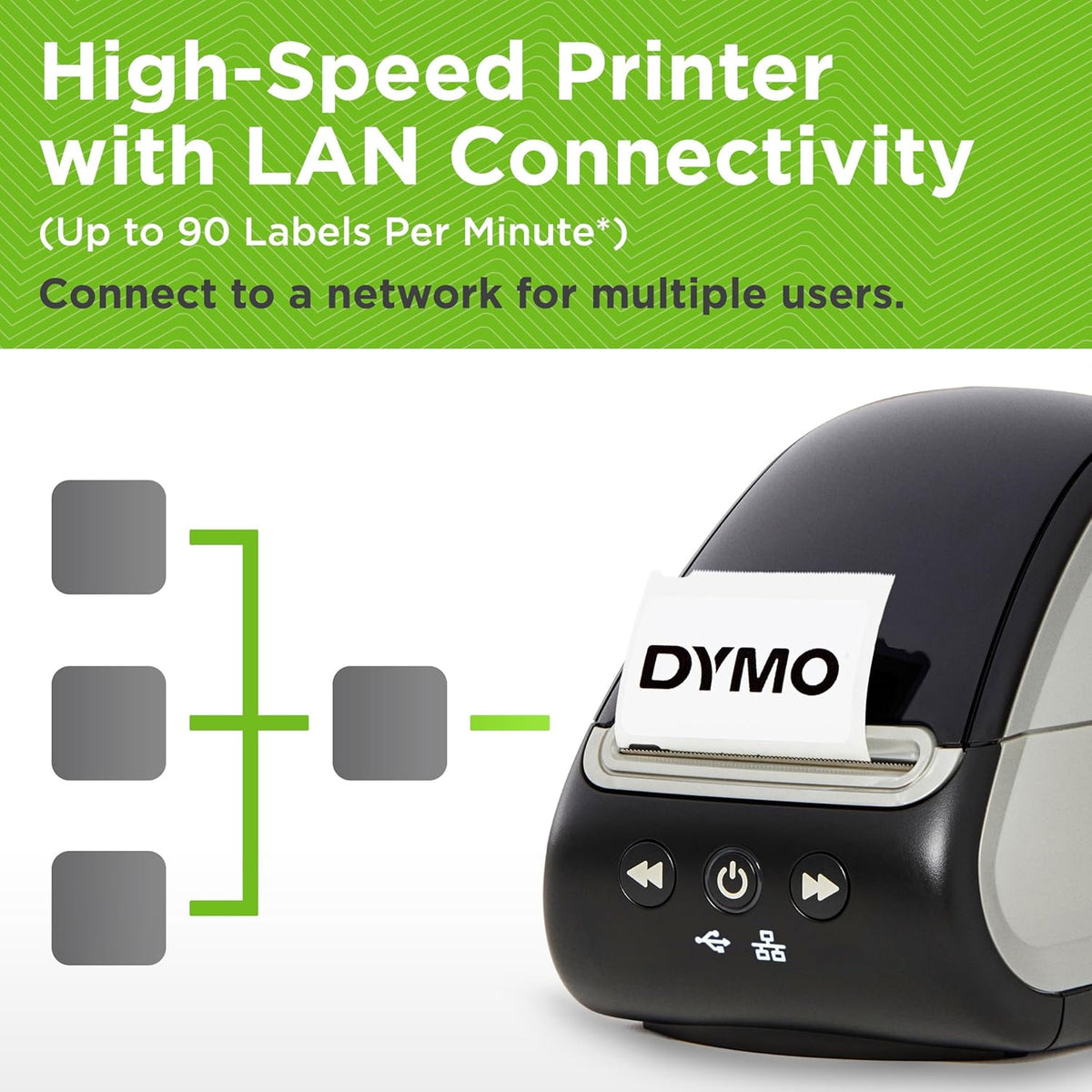 DYMO LabelWriter 550 Turbo Label Printer Bundle Label Maker with Direct Thermal Printing Automatic Includes Address Labels Multipurpose Labels Durable Multipurpose