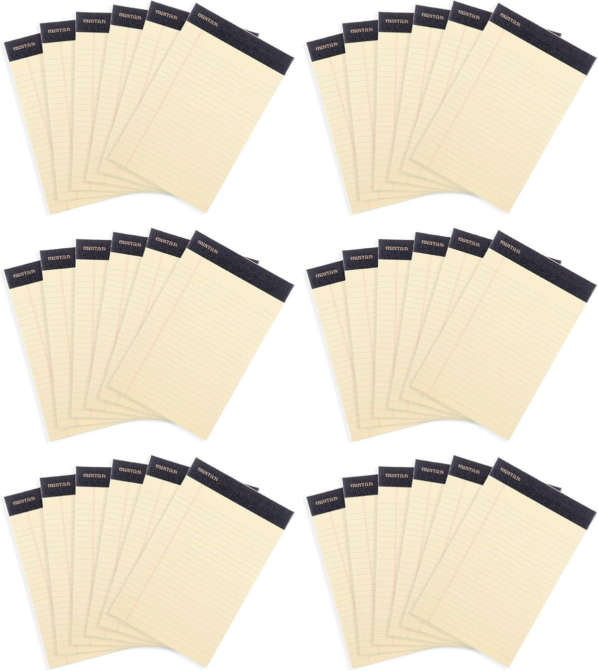 Mintra Office Legal Pads, ((xPremium, 5in x 8in, Narrow (Canary), 36pk (6-6pks))
