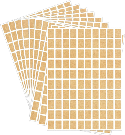 Starboling Color Coding Labels,3000 PCS 1/2" x 3/4" Kraft Paper Rectangular Label,for Garage Sale,Price Tags,File Folder Tabs（Light）