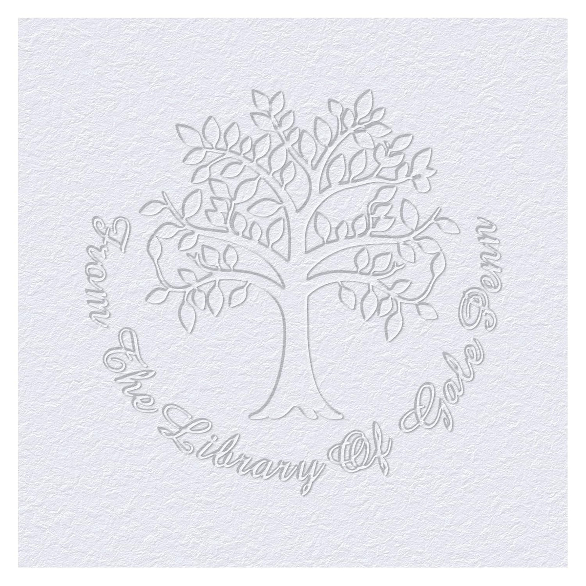 Customized Book Embosser Tree of life Color Stamp with Your Name or Design Personalized Library Embosser Stamp Custom Books Business Cards Paper Documents Notebooks etc. (Tree of Life-03)