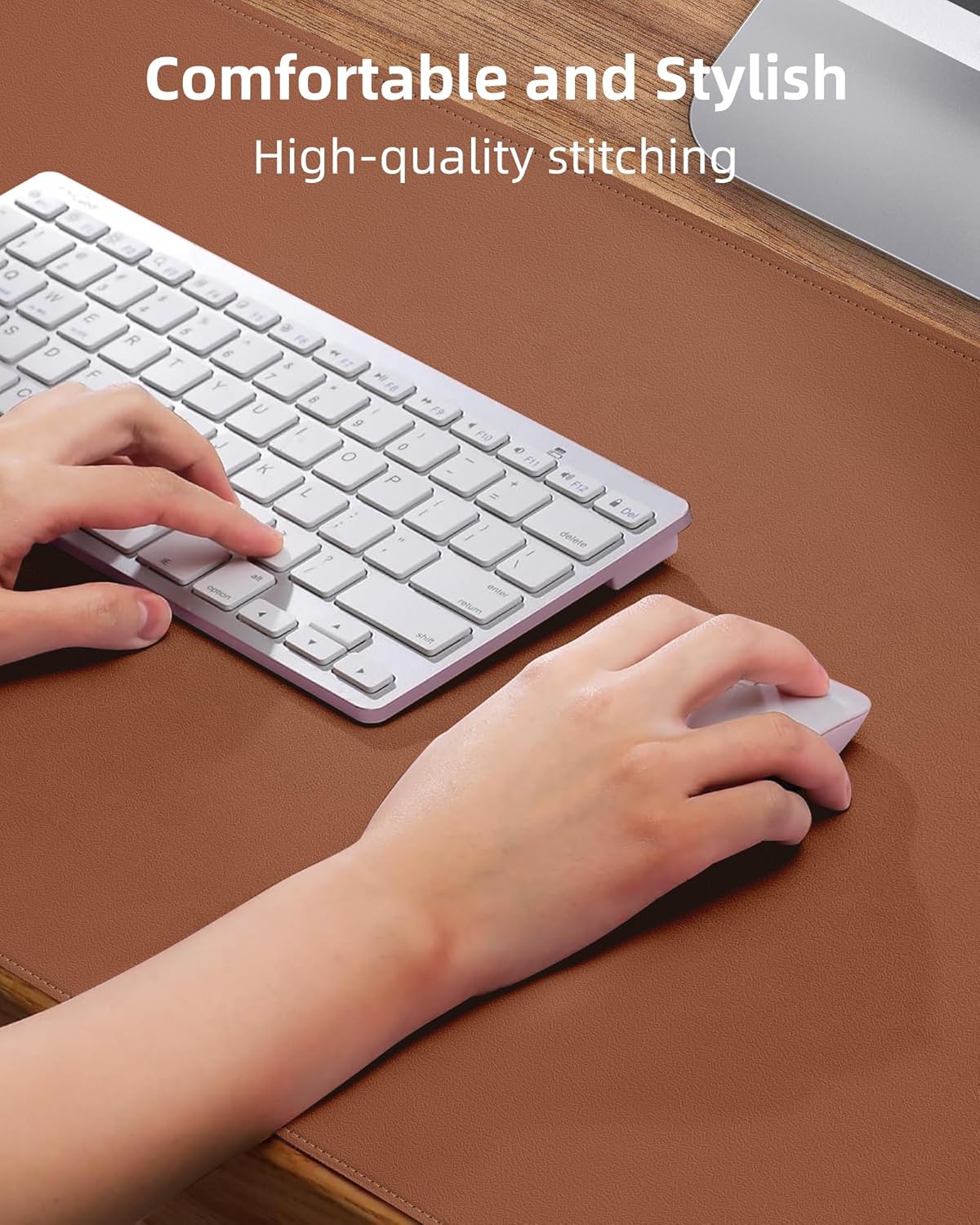 Extra Large Desk Mat - 63"x 17" Non-Slip Desk Pad for Office and Home - Ideal for Large Mouse Pad and Desk Mats on Top of Desks(Brown)