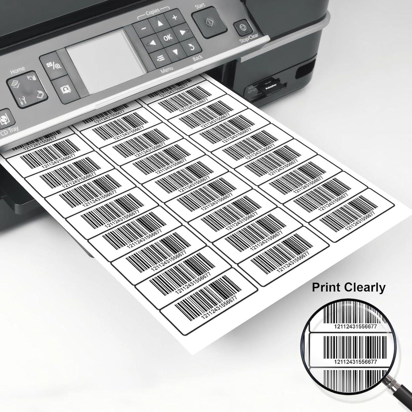 200 Sheets 6000 Labels Address Labels Sticker for Laser & Inkjet Printer, 1" x 2-5/8" White Blank Printable Shipping Address Labels, Strong Adhesive for FBA Label, Easy to Peel