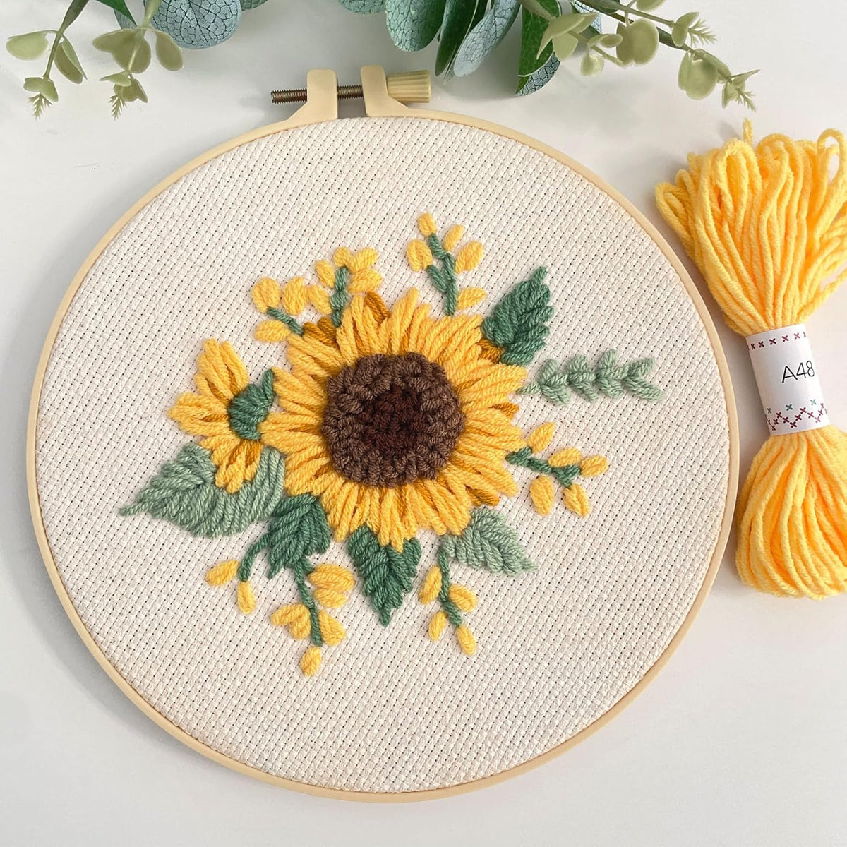 Myfelicity Punch Needle Kit, Punch Needle Kits Adults Beginner, Craft Decoration and Hobbies (Sunflower)