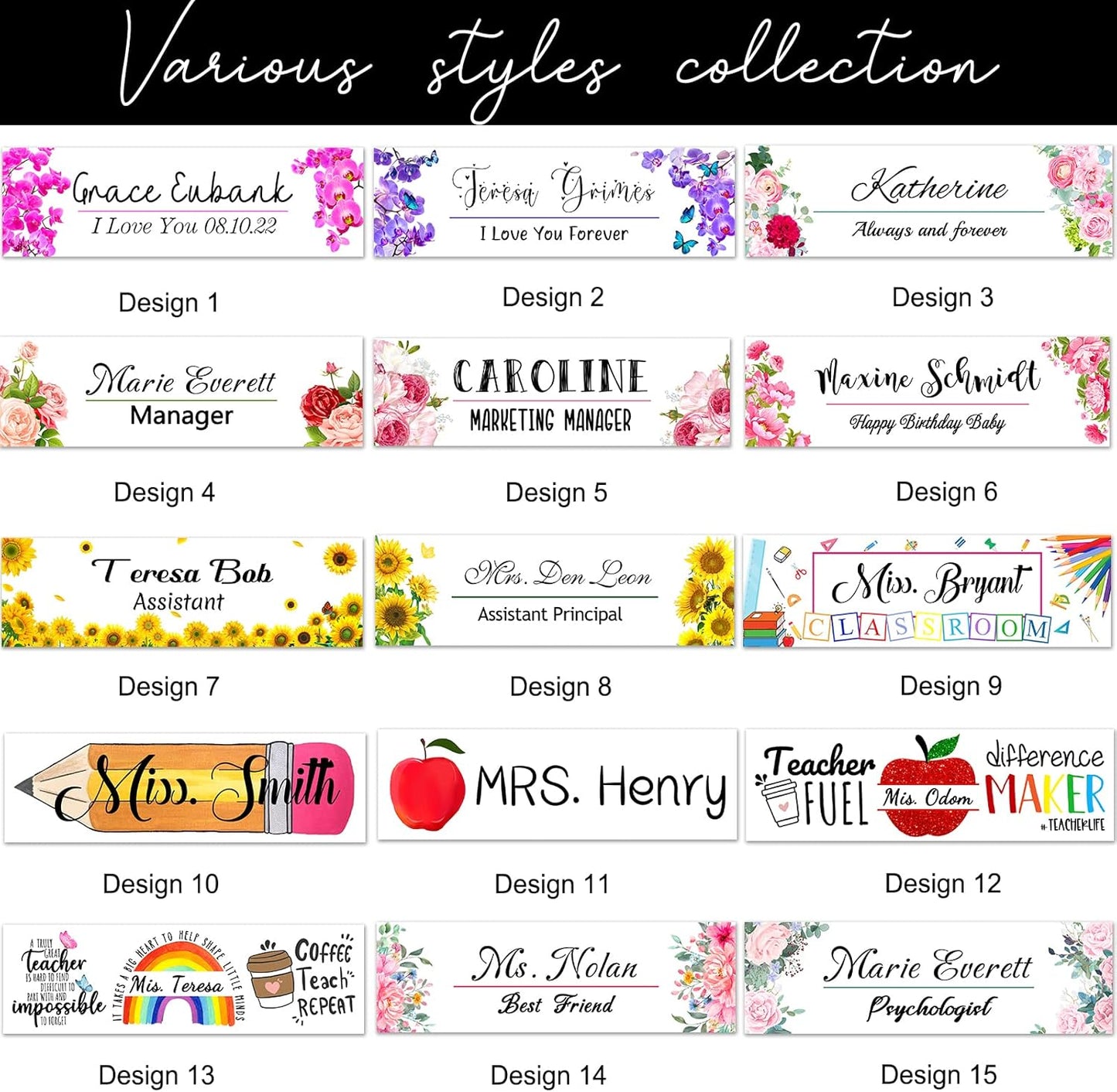 Desk Name Plate Personalized Custom Name Plaque Sign for Desks Office Customized Desk Plate Acrylic Block Decor Gift 8x2.5 inch