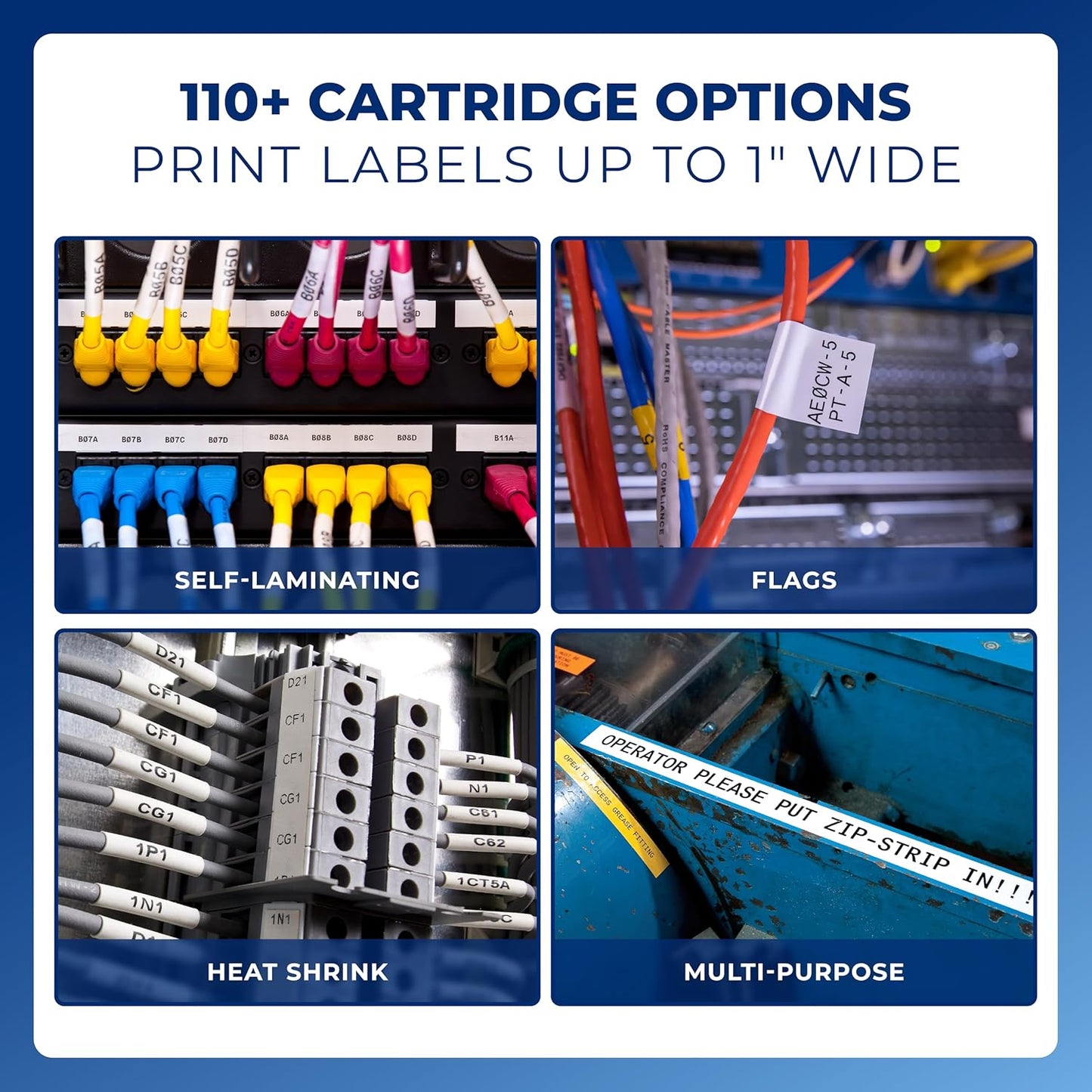 Brady M410 Handheld Portable Label Printer Kit with Carrying Case, Label Cartridge, Rechargeable Battery and Charger, 11.5" H x 6" W x 3.5" H