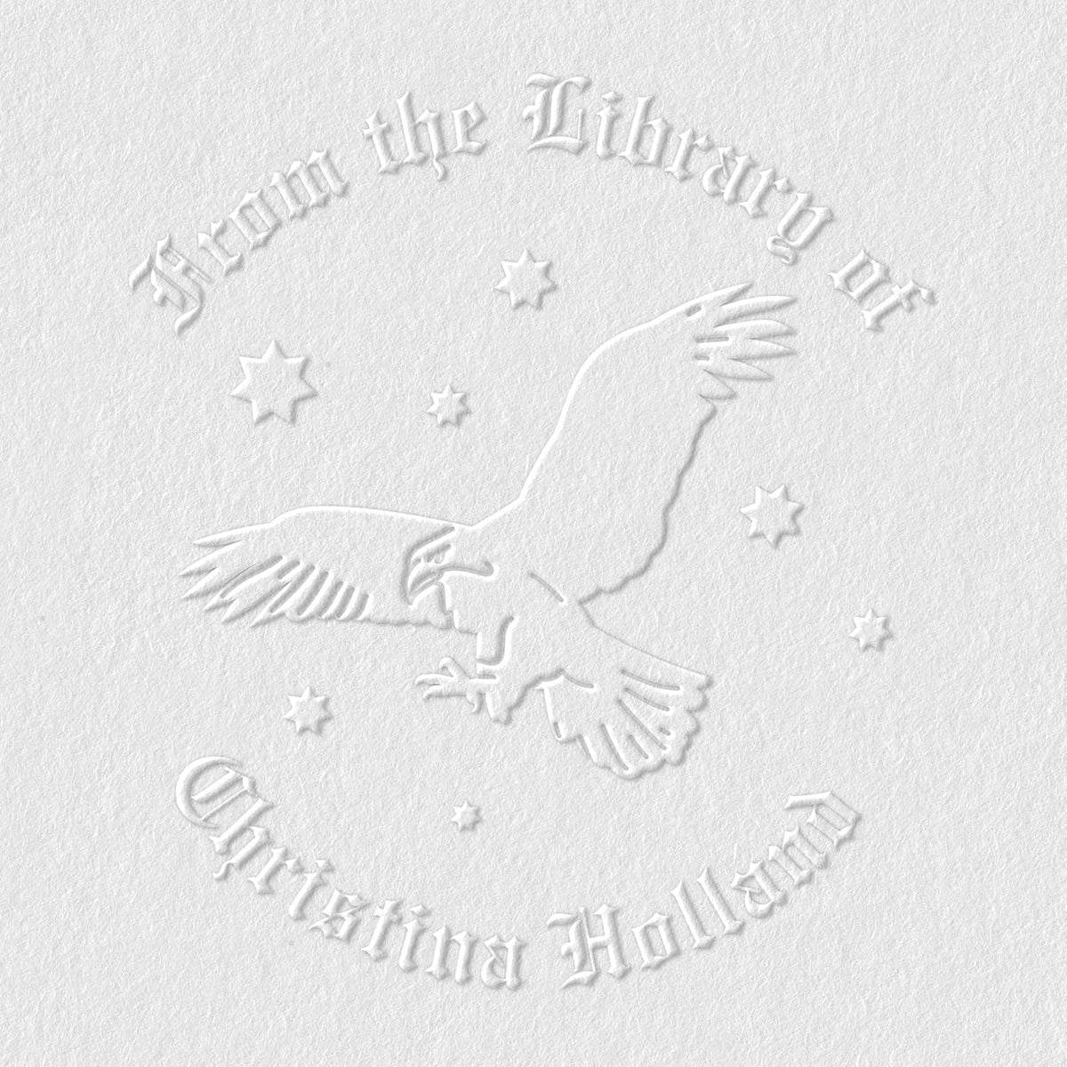 from The Library of Embossers & Stamps for Fantasy Book Readers | Custom Embosser | Custom Stamp | Ex Libris | Elevate Your Fantasy Collection of Stories and Novels (Design 10, Embosser)