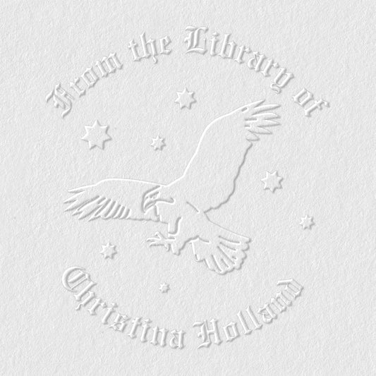 from The Library of Embossers & Stamps for Fantasy Book Readers | Custom Embosser | Custom Stamp | Ex Libris | Elevate Your Fantasy Collection of Stories and Novels (Design 10, Embosser)