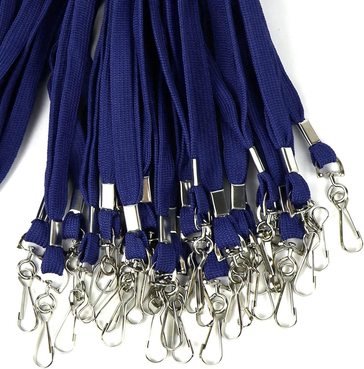 Ollain Badge Lanyards Flat Lanyard Swivel Hooks Neck Bulk lanyards with Clip 50 Pack
