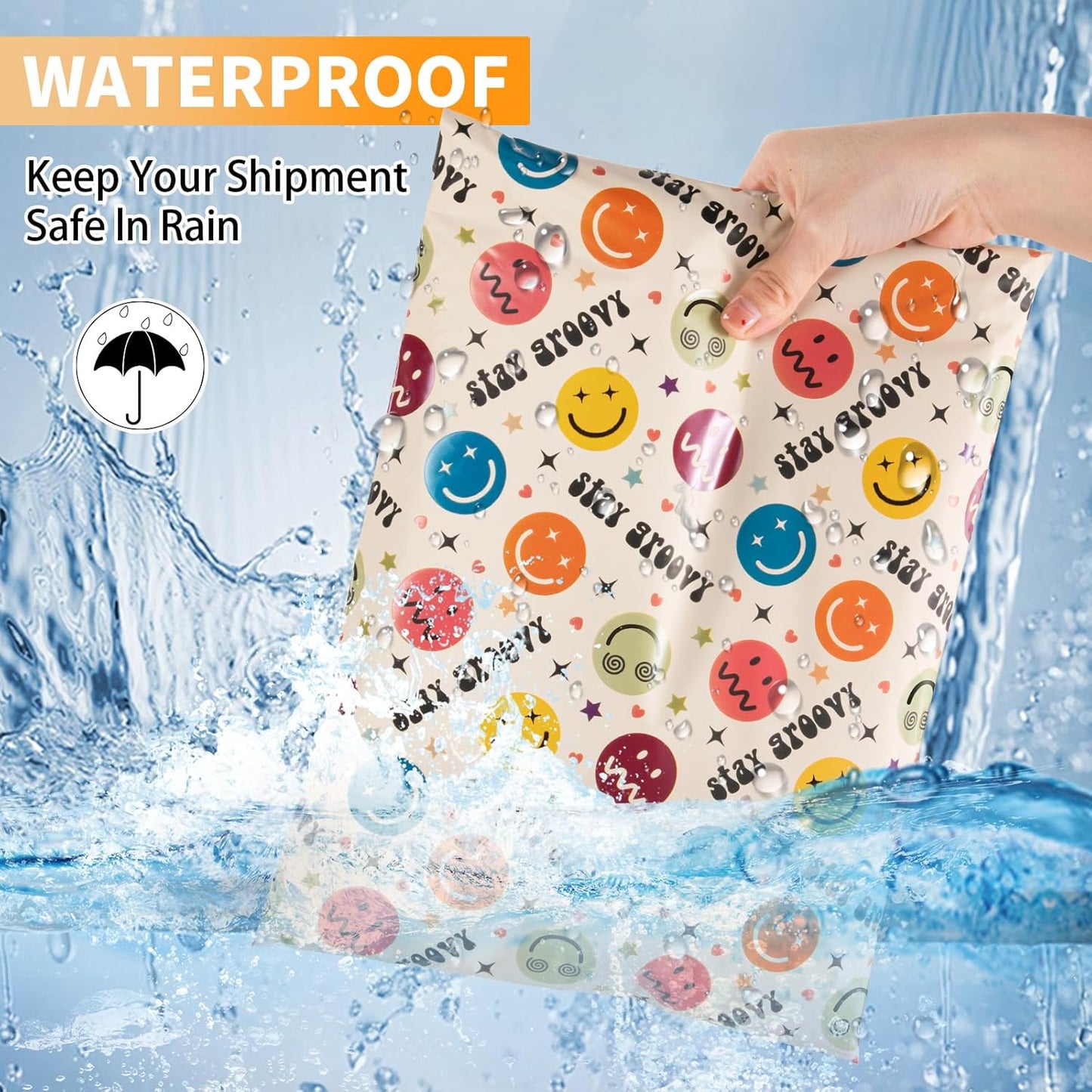 Oududianzi Poly Mailers 10X13, 50Pack Shipping Bags, Fashion Shipping Envelopes, Plastic Packaging Bags, Self-Seal Polymailers, Mailing Poly Bags for Business, Clothing