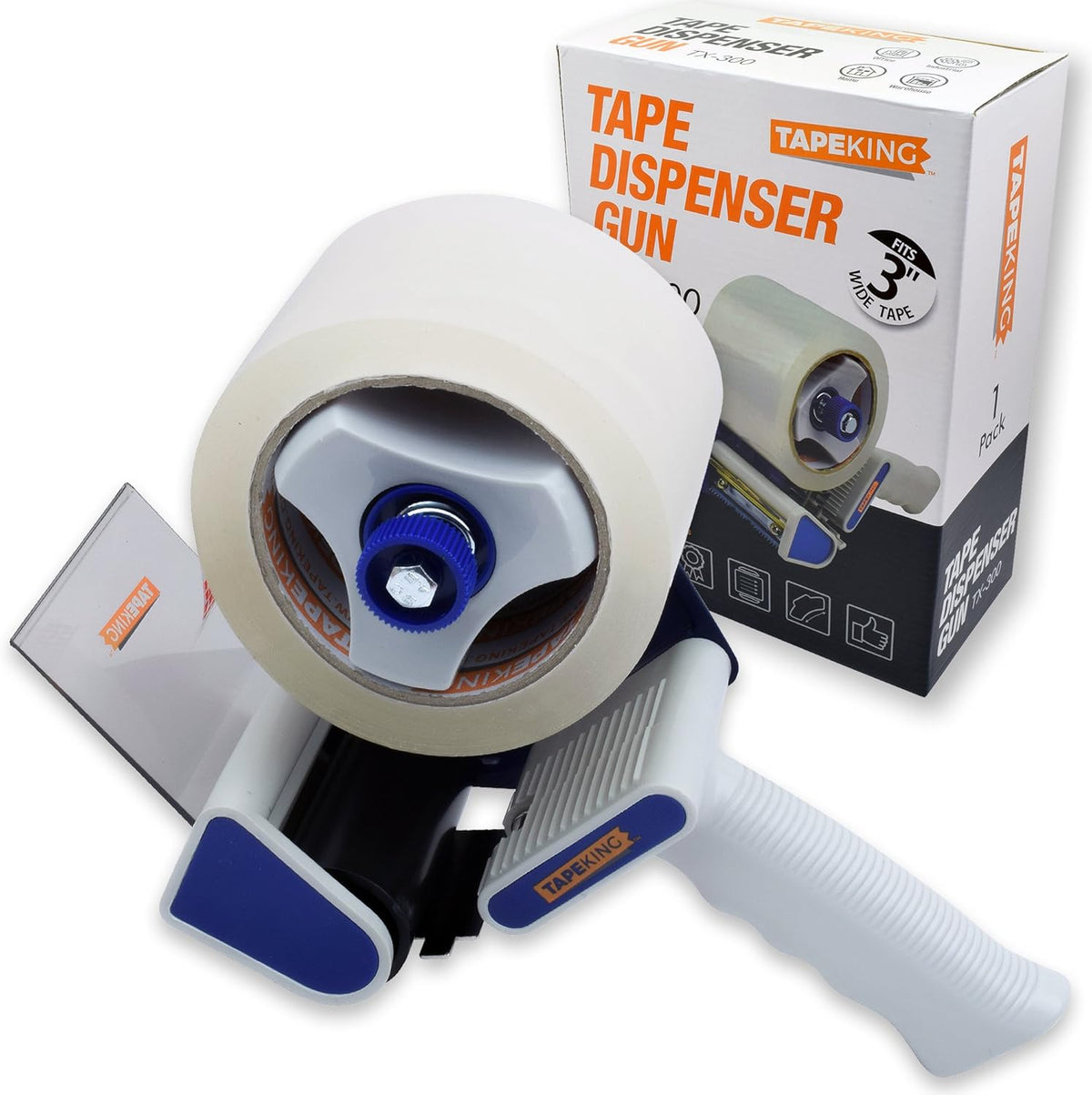 Tape King TX100 Packing Tape Dispenser Gun (3in-Wide, One Set)