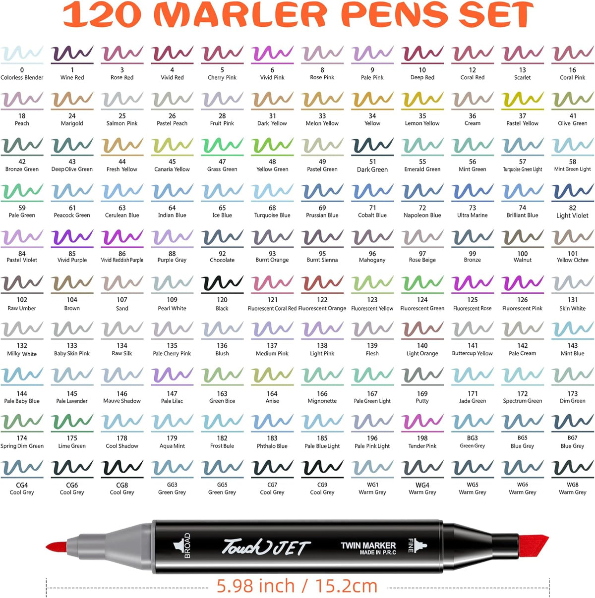 Alcohol Markers, 120 Colors Dual Tip Art Markers, Drawing, Coloring Marker for Kids Sketching Adult Coloring