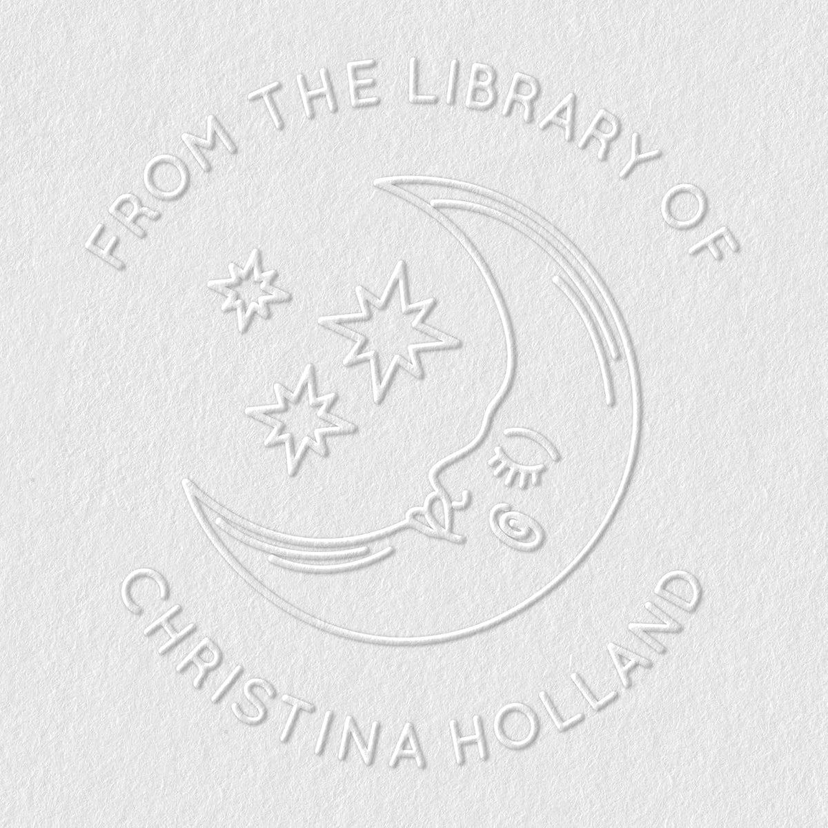 from The Library of Embossers & Stamps for Fantasy Book Readers | Custom Embosser | Custom Stamp | Ex Libris | Elevate Your Fantasy Collection of Stories and Novels (Design 12, Embosser)