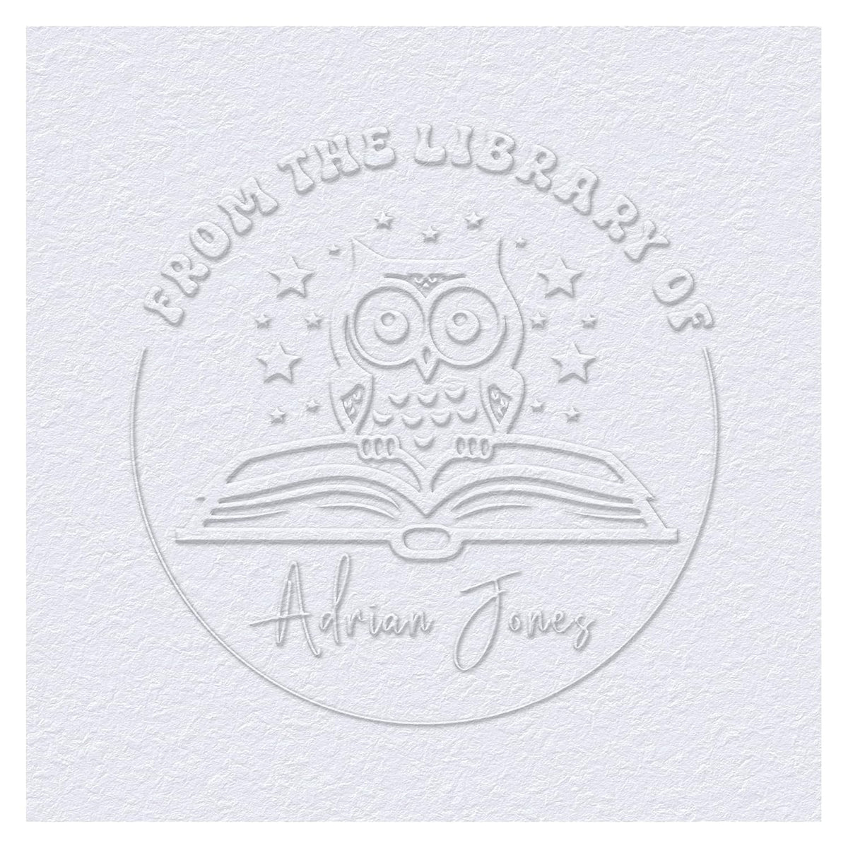 Book Embosser Custom Embosser Stamp with Your Name or Design Personalized Library Embosser Stamp Customized Books Business Cards Paper Documents Notebooks etc. (19)