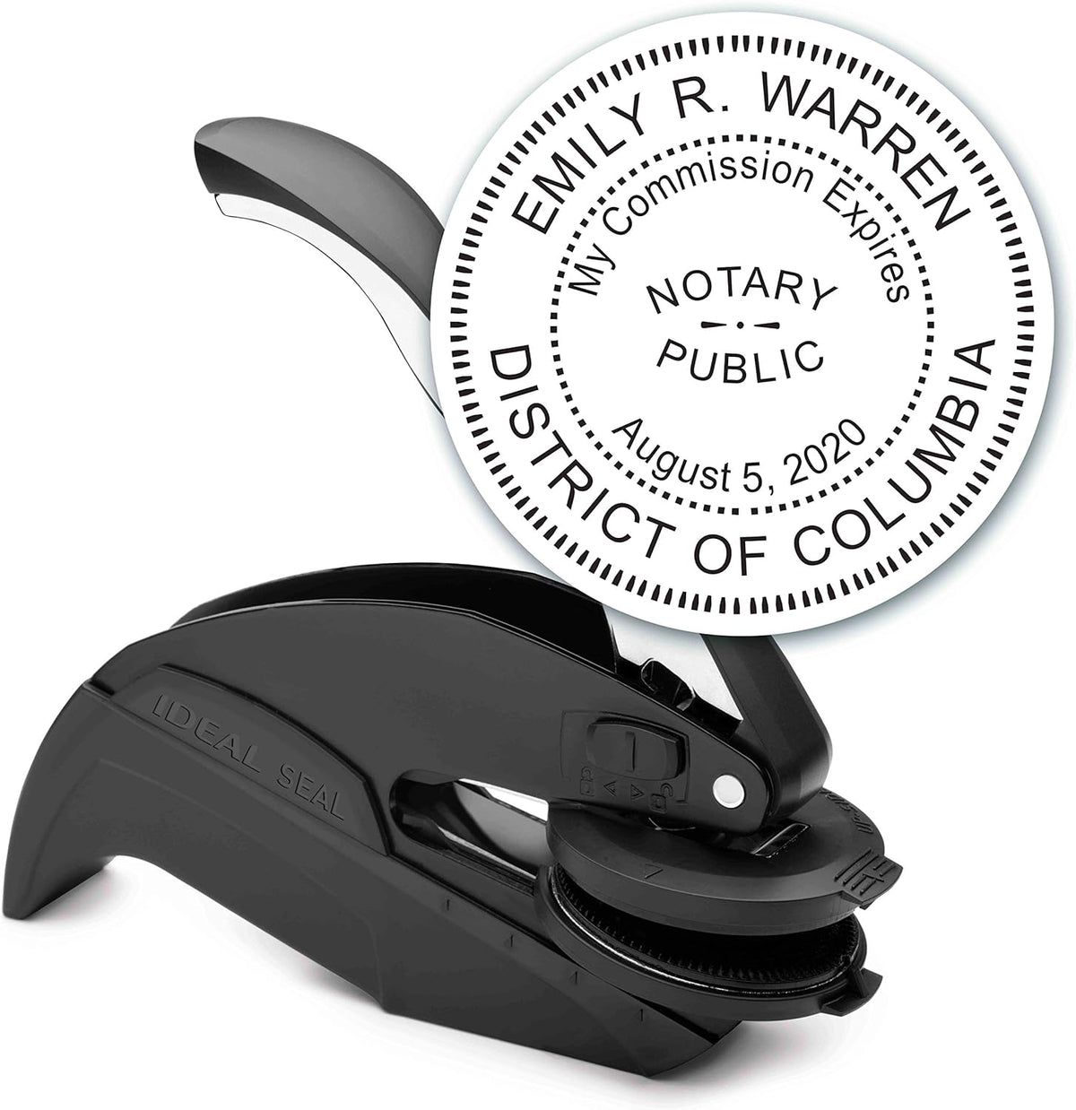 Notary Seal Round Embosser for District of Columbia - Includes Gold Burst Seal Labels