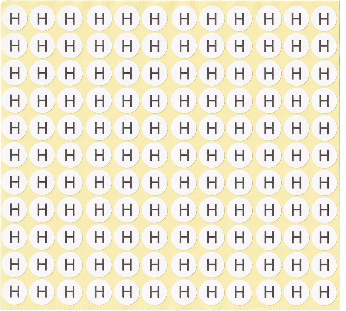 dealzEpic - Alphabet Stickers of The Letter H - Small Round Paper Self-Adhesive Peel and Stick Letter Labels - Set of 15 Sheets