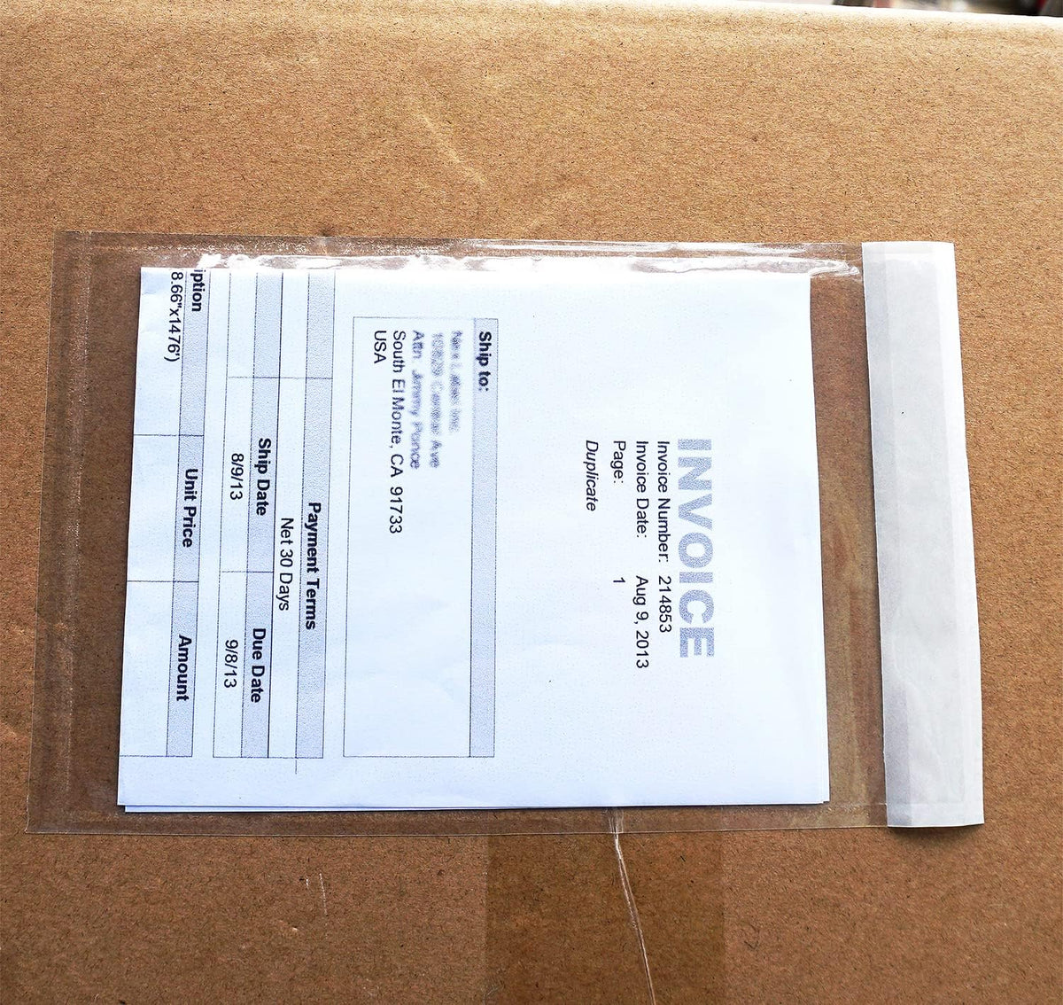 Premium 4.7''x7.5'' Packing List Envelope, Tailored Size for 4x6'' Shipping Labels,Self Adhesive Shipping Label Pouch/Sleeve (300 pack)