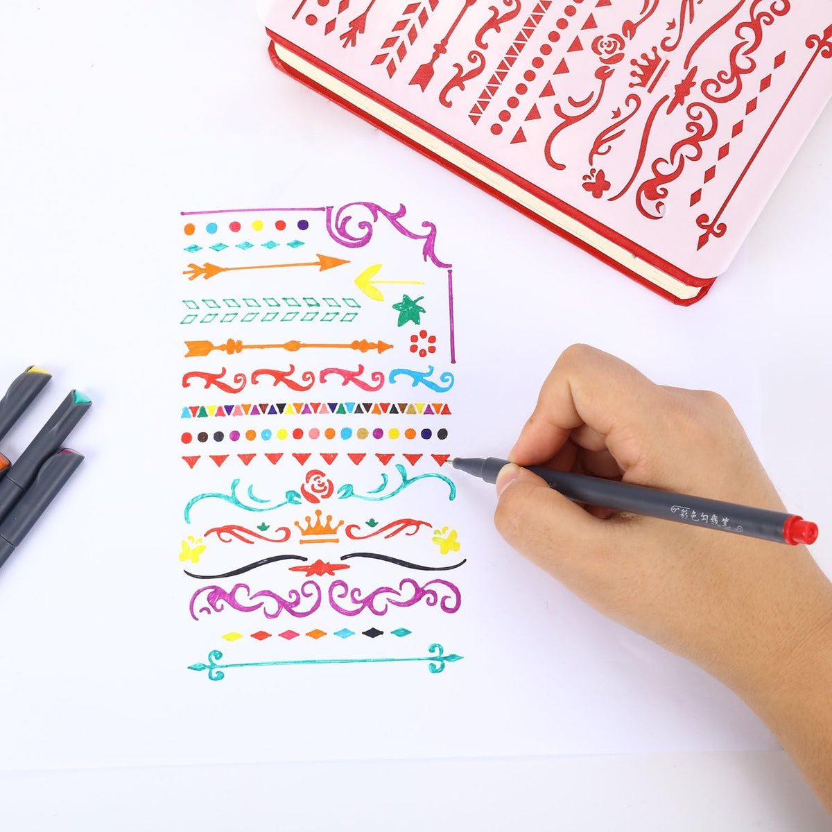 iBayam Journal Planner Pens Colored Pens, Office School Supplies, Fine Point Fineliner Drawing Art Markers for Bullet Journaling Scrapbooking Notebook Writing Note Taking Calendar Stationary, 18-Color