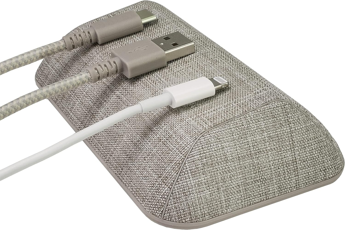 Smartish® Magnetic Cord Holder - Bigger Cable Wrangler Organizer with Magnet Clips for Charger Management on Desktop, Nightstand, or Side Table - Holds 6+ Cables - Lightly Toasted Beige