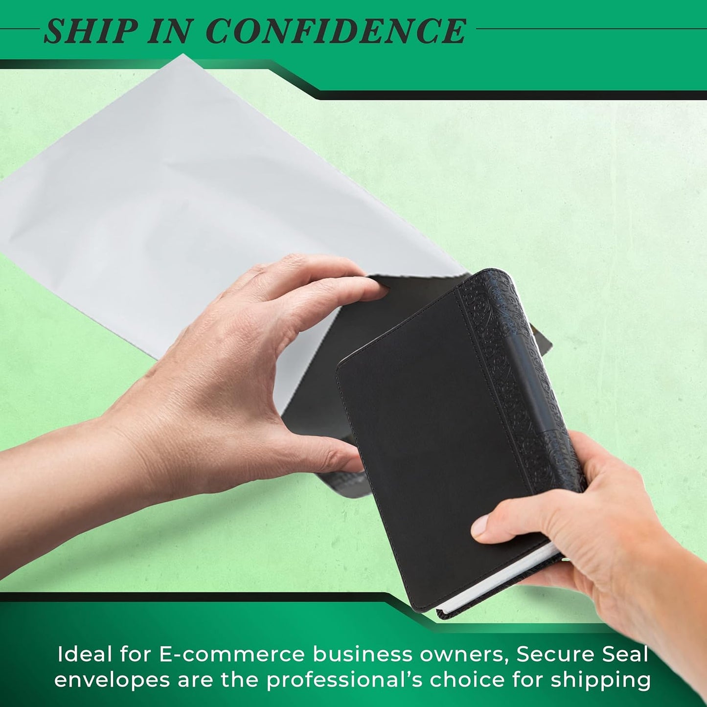 100 Pack Secure Seal White Poly Mailers - Safe Shipping With 32x32 Bags - E-Commerce Self Sealing 2 Mil Poly Envelopes for Shipping