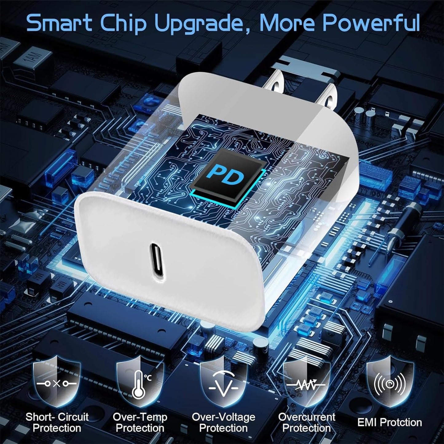 Magnetic Wireless Charger for iPhone 16 Pro Max/16 Pro/15/14/13/12/Plus/AirPods 3/2/Pro 2, 6FT Magnet Charge for Apple Mag-Safe Charger Fast Wireless Charging Pad with USB C Charging Block, 1Pack