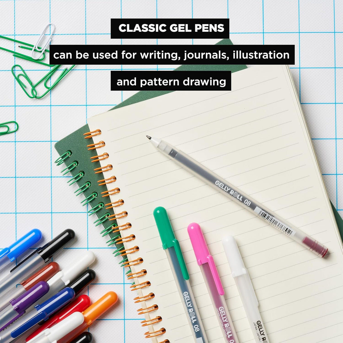 SAKURA Gelly Roll Gel Pens - Medium Point Ink Pen for Journaling, Art, or Drawing - Assorted Colored Ink - 5 Pack